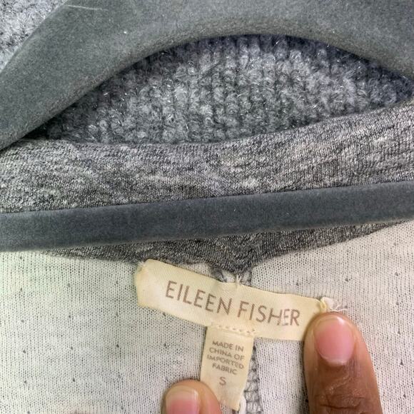 Eileen Fisher Double Layer Ripple‎ Knit Notch Collar Jacket SZ Small - Picture 6 of 8